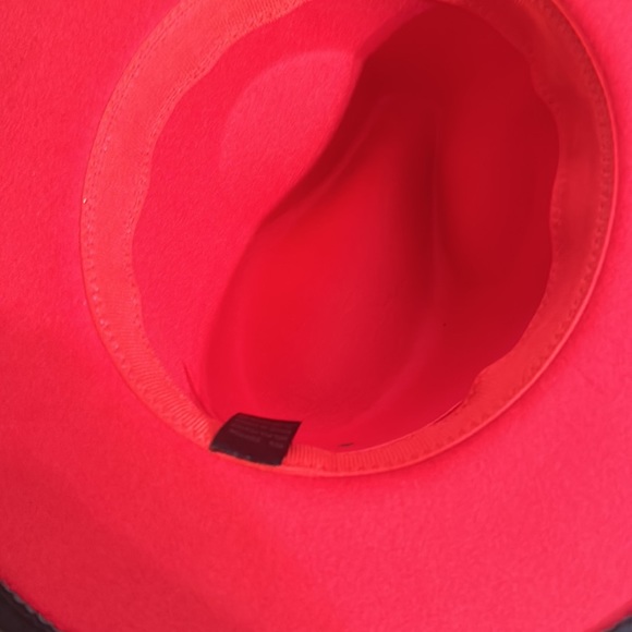 Red bottom fedora hat new - Picture 3 of 6